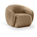 Meridian Emery Beige Velvet Chair IMAGE 1