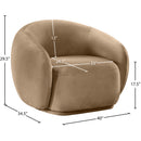  Manufacturer Color_Beige -- Meridian Emery Stationary Fabric Chair IMAGE 7