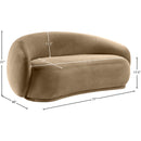  Manufacturer Color_Beige -- Meridian Emery Stationary Fabric Loveseat IMAGE 7