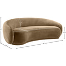 Meridian Emery Beige Velvet Sofa IMAGE 7
