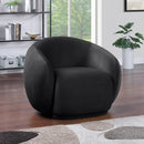  Manufacturer Color_Black -- Emery Black Velvet Upholstered Chair IMAGE 2