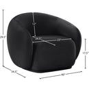  Manufacturer Color_Black -- Emery Black Velvet Upholstered Chair IMAGE 7