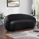  Manufacturer Color_Black -- Emery 77" Black Velvet Upholstered Loveseat IMAGE 2