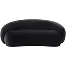  Manufacturer Color_Black -- Emery 77" Black Velvet Upholstered Loveseat IMAGE 3