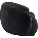  Manufacturer Color_Black -- Emery 77" Black Velvet Upholstered Loveseat IMAGE 4