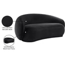  Manufacturer Color_Black -- Emery 77" Black Velvet Upholstered Loveseat IMAGE 8