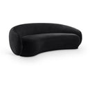  Manufacturer Color_Black -- Emery 95" Black Velvet Upholstered Sofa IMAGE 1