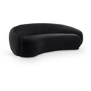 Meridian Emery Black Velvet Sofa IMAGE 1