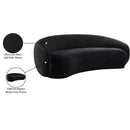  Manufacturer Color_Black -- Emery 95" Black Velvet Upholstered Sofa IMAGE 8