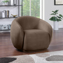  Manufacturer Color_Brown -- Emery Brown Velvet Upholstered Chair IMAGE 2