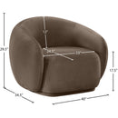  Manufacturer Color_Brown -- Emery Brown Velvet Upholstered Chair IMAGE 7