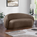  Manufacturer Color_Brown -- Emery 77" Brown Velvet Upholstered Loveseat IMAGE 2