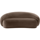  Manufacturer Color_Brown -- Emery 77" Brown Velvet Upholstered Loveseat IMAGE 3