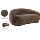  Manufacturer Color_Brown -- Emery 77" Brown Velvet Upholstered Loveseat IMAGE 8