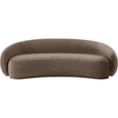 Manufacturer Color_Brown -- Emery 95" Brown Velvet Upholstered Sofa IMAGE 3