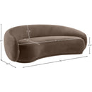  Manufacturer Color_Brown -- Emery 95" Brown Velvet Upholstered Sofa IMAGE 7
