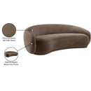  Manufacturer Color_Brown -- Emery 95" Brown Velvet Upholstered Sofa IMAGE 8