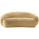  Manufacturer Color_Camel -- Emery 77" Camel Velvet Upholstered Loveseat IMAGE 3