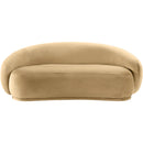 Meridian Emery Camel Velvet Loveseat IMAGE 3