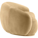  Manufacturer Color_Camel -- Emery 77" Camel Velvet Upholstered Loveseat IMAGE 4