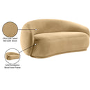  Manufacturer Color_Camel -- Emery 77" Camel Velvet Upholstered Loveseat IMAGE 8
