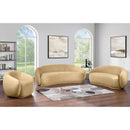  Manufacturer Color_Camel -- Emery 77" Camel Velvet Upholstered Loveseat IMAGE 9