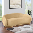  Manufacturer Color_Camel -- Emery 95" Camel Velvet Upholstered Sofa IMAGE 2