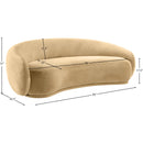  Manufacturer Color_Camel -- Emery 95" Camel Velvet Upholstered Sofa IMAGE 7