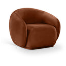 Meridian Emery Cognac Velvet Chair IMAGE 1