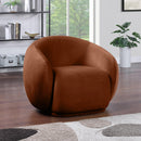  Manufacturer Color_Cognac -- Emery Cognac Velvet Upholstered Chair IMAGE 2