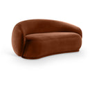  Manufacturer Color_Cognac -- Emery 77" Cognac Velvet Upholstered Loveseat IMAGE 1