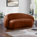  Manufacturer Color_Cognac -- Emery 77" Cognac Velvet Upholstered Loveseat IMAGE 2