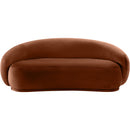  Manufacturer Color_Cognac -- Emery 77" Cognac Velvet Upholstered Loveseat IMAGE 3