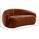  Manufacturer Color_Cognac -- Emery 77" Cognac Velvet Upholstered Loveseat IMAGE 7