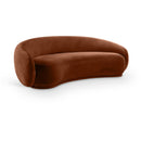  Manufacturer Color_Cognac -- Emery 95" Cognac Velvet Upholstered Sofa IMAGE 1
