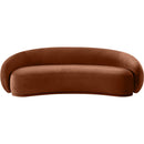  Manufacturer Color_Cognac -- Emery 95" Cognac Velvet Upholstered Sofa IMAGE 3