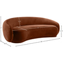  Manufacturer Color_Cognac -- Emery 95" Cognac Velvet Upholstered Sofa IMAGE 7