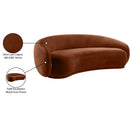  Manufacturer Color_Cognac -- Emery 95" Cognac Velvet Upholstered Sofa IMAGE 8