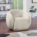  Manufacturer Color_Cream -- Emery Cream Velvet Upholstered Chair IMAGE 2