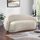  Manufacturer Color_Cream -- Emery 77" Cream Velvet Upholstered Loveseat IMAGE 2