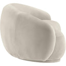  Manufacturer Color_Cream -- Emery 77" Cream Velvet Upholstered Loveseat IMAGE 4