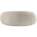 Meridian Emery Cream Velvet Loveseat IMAGE 5