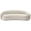  Manufacturer Color_Cream -- Emery 95" Cream Velvet Upholstered Sofa IMAGE 3