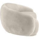  Manufacturer Color_Cream -- Emery 95" Cream Velvet Upholstered Sofa IMAGE 4