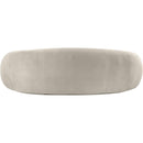 Manufacturer Color_Cream -- Emery 95" Cream Velvet Upholstered Sofa IMAGE 5