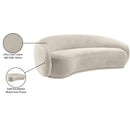  Manufacturer Color_Cream -- Emery 95" Cream Velvet Upholstered Sofa IMAGE 8