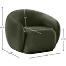  Manufacturer Color_Green -- Emery Green Velvet Upholstered Chair IMAGE 7