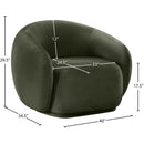 Meridian Emery Green Velvet Chair IMAGE 7