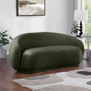  Manufacturer Color_Green -- Emery 77" Green Velvet Upholstered Loveseat IMAGE 2