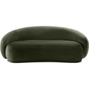  Manufacturer Color_Green -- Emery 77" Green Velvet Upholstered Loveseat IMAGE 3
